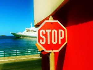 Image of stop sign with a yacht. Stop wasting your time - read these tips on how to build a thriving email list