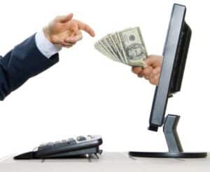 Image of getting money from computer - what is the ideal marketing budget